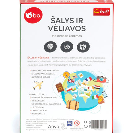 Bo. Educational Boardgame Countries and Flags (In Lithuanian Lang.)