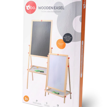 Bo. Wooden Easel, Double-Sided Drawing Board