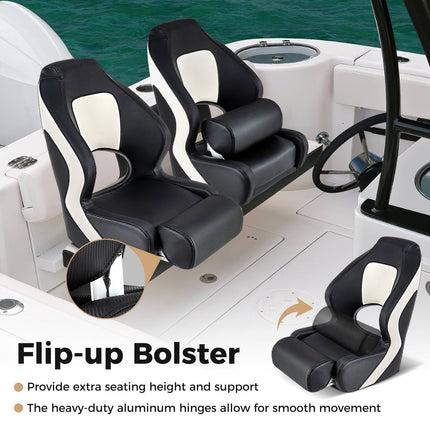 Boat Captain Bucket Seat – Waterproof PVC Leather, 330 lb