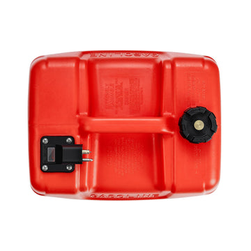 Boat Fuel Tank 12L, 9.8 ft Hose, Fuel Gauge, Red