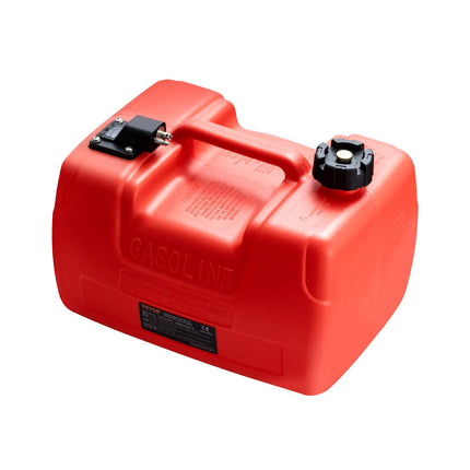 Boat Fuel Tank 12L, 9.8 ft Hose, Fuel Gauge, Red