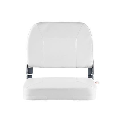 Boat Seat, Folding Low-Back, Waterproof PVC Leather, White