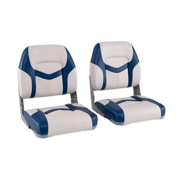 Boat Seat Set, 2-Pack, 7cm Foam, Foldable, PVC Leather