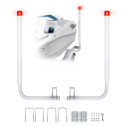 Boat Trailer Guide-Ons 60 in, Solar LED, 2-Pack