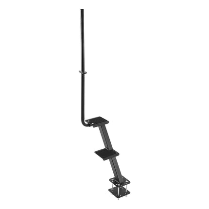Boat Trailer Steps, 2-Step Steel With Handrail, Non-Slip