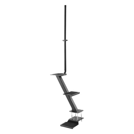 Boat Trailer Steps, 3-Step Steel Ladder With Handrail