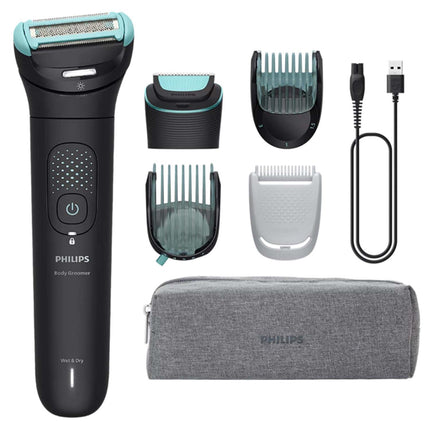 Body Groomer with 2D Flex Head, Dual Trim & Shave System