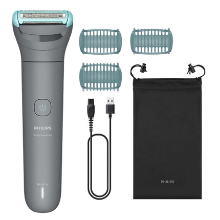 Body Groomer with Triple Protect Shaving System, 3 Combs