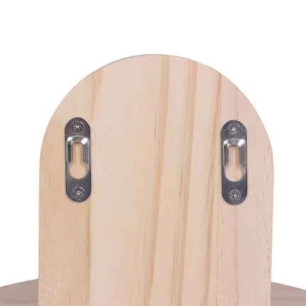 Boho Floating Wall Shelves, 2pc Set – Pine, Light Brown