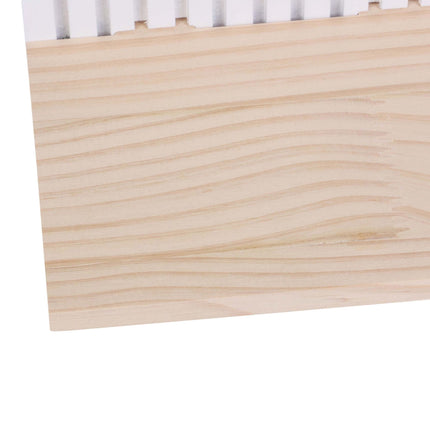 Boho Wooden Wall Shelf Set, Natural White, 2 Pieces