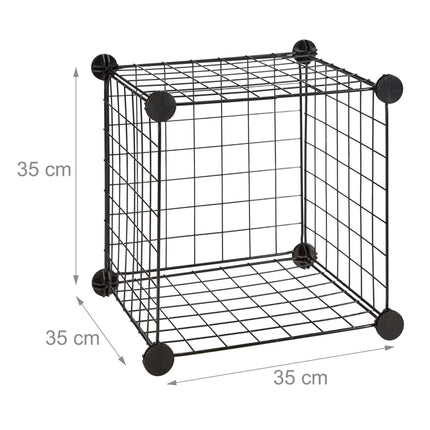 Bolt-free shelves in wire mesh 16 compartments