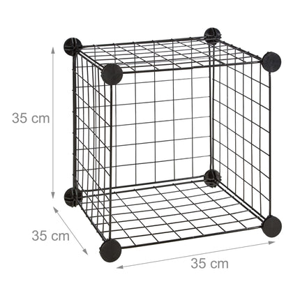 Bolt-free shelves in wire mesh 9 compartments