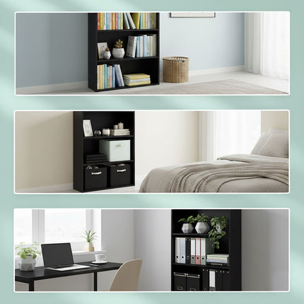 Bookcase with Adjustable Shelves, Freestanding Storage