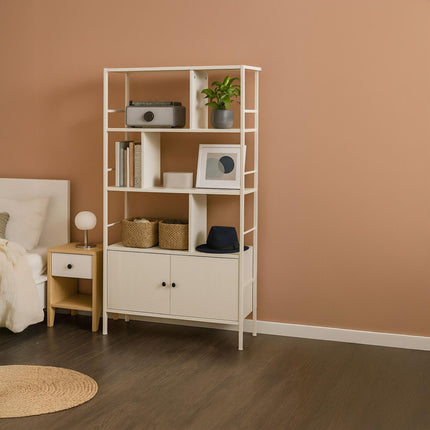 Bookcase with Storage Unit – 3 Shelves, Base Cabinet
