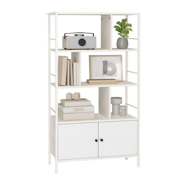 Bookcase with Storage Unit – 3 Shelves, Base Cabinet