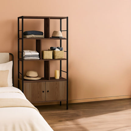 Bookcase with Storage Unit – 3 Shelves, Base Cabinet