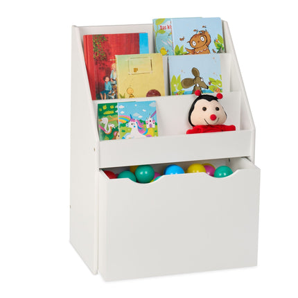 Bookshelf for children with toy box