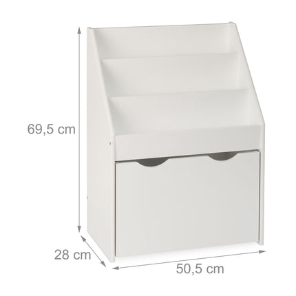 Bookshelf for children with toy box