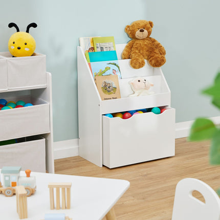 Bookshelf for children with toy box