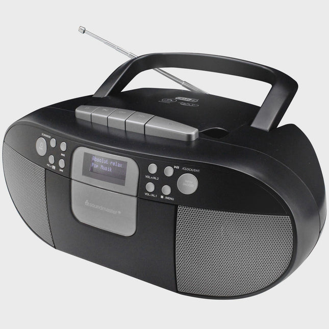 Boombox CD/MP3 Player with DAB+/FM Radio, USB, Cassette