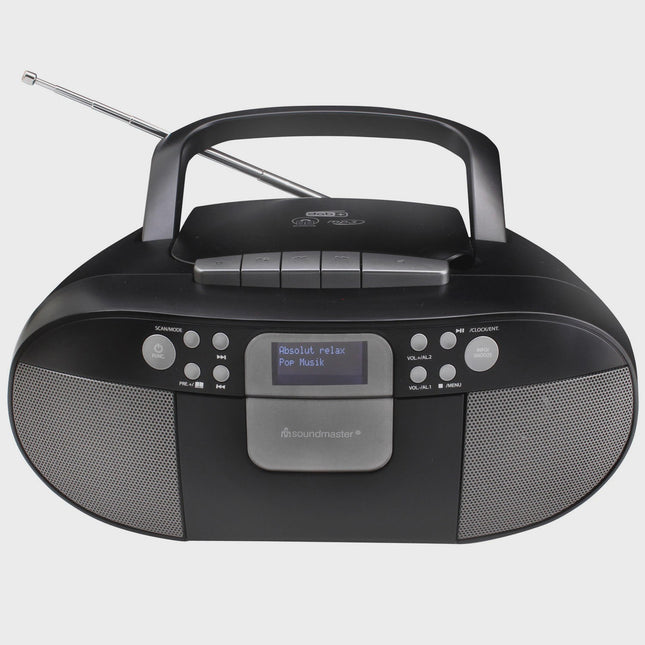 Boombox CD/MP3 Player with DAB+/FM Radio, USB, Cassette