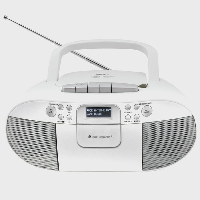 Boombox CD/MP3 Player with DAB+/FM Radio, USB, Cassette