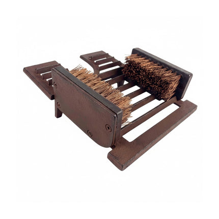 Boot Scraper, Cast Iron Grate With Built-In Boot Jack
