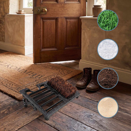 Boot Scraper – Cast Iron With Bristles, Boot Jack
