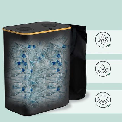 Bottle Collector with 2 Removable Bags, 160L Capacity