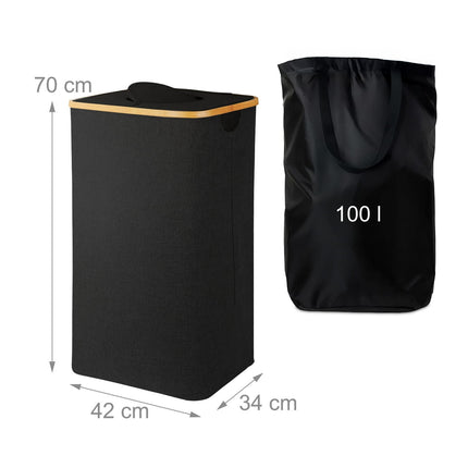 Bottle Collector with Lid, 100L Capacity, Removable Bag