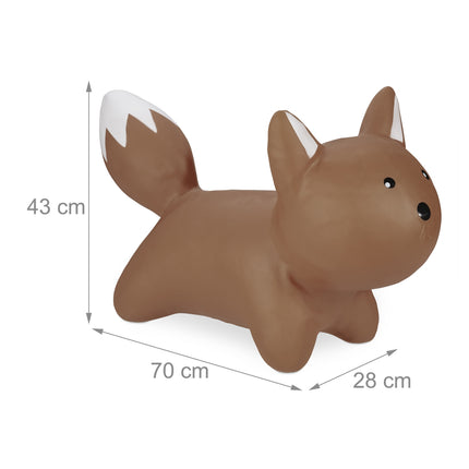 Bouncing animal fox in brown