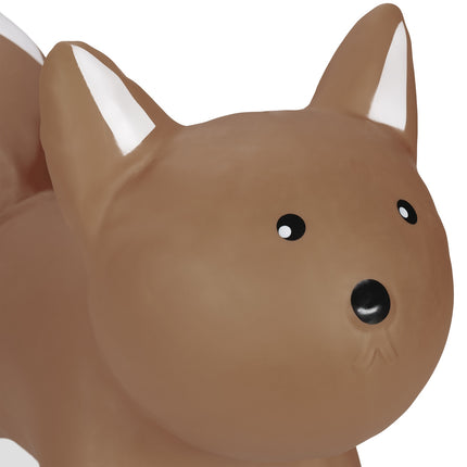 Bouncing animal fox in brown