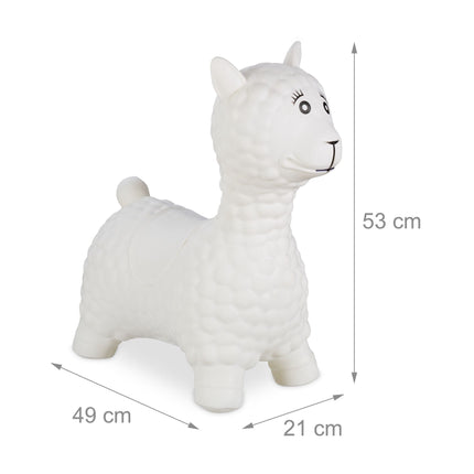 Bouncy Animal Llama in cream white