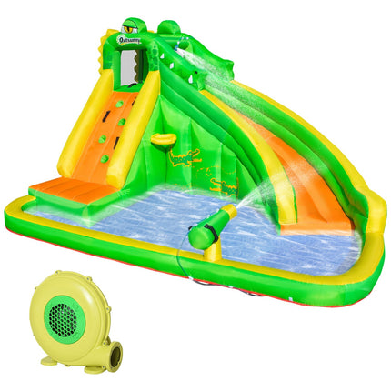 Inflatable water slide and play pool for children, 380x285x225 cm