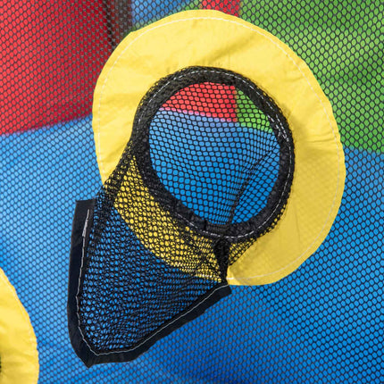 Inflatable water playground with slide and trampoline, 390x300x197 cm