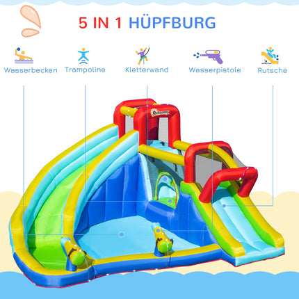 Inflatable Bouncy Castle Water Park with slide for children 3-8