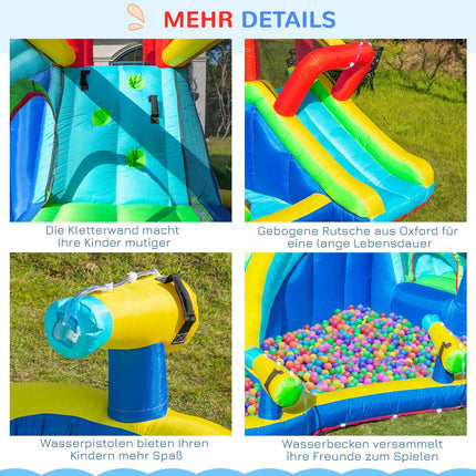 Inflatable Bouncy Castle Water Park with slide for children 3-8