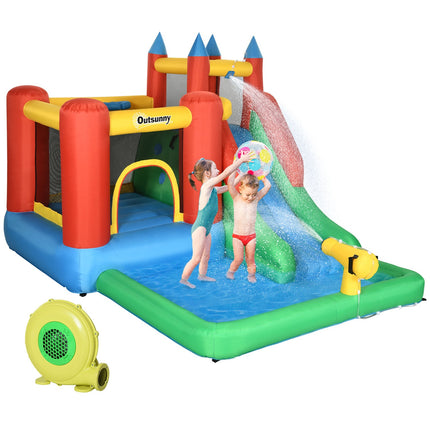 Inflatable bouncy castle with slide - XXL, for ages 3-8