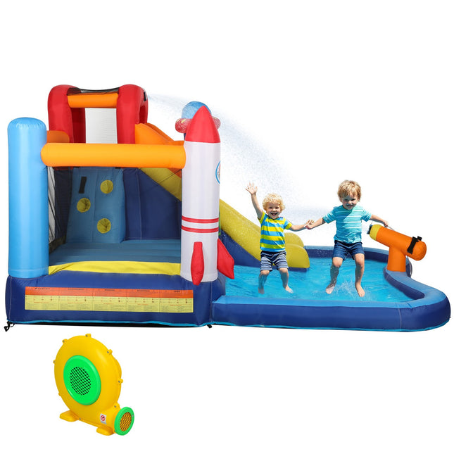 Inflatable bouncy castle with slide and climbing wall, 3-8 years
