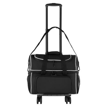 Bowling Ball Bag, 2-Ball Rolling Tote, Shoe Compartment