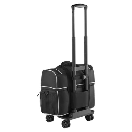 Bowling Ball Bag, 2-Ball Rolling Tote, Shoe Compartment