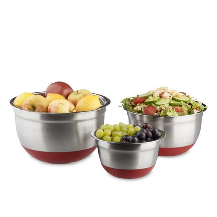 Bowl set 3 parts with non-slip base