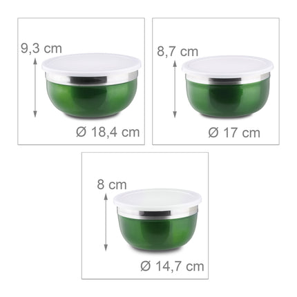 Bowl set with lid 3 parts