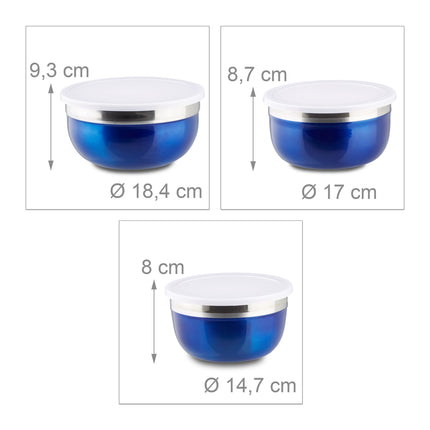 Bowl set with lid 3 parts