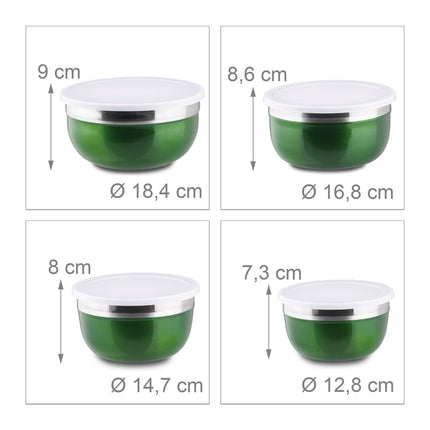 Bowl set with lid 4 parts