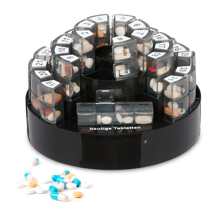 Box for tablets 31 days 4 compartments