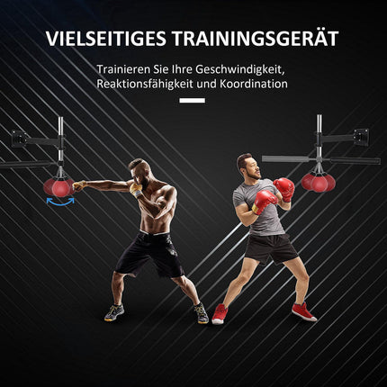 Boxing frame with foldable reflex bar, height adjustable