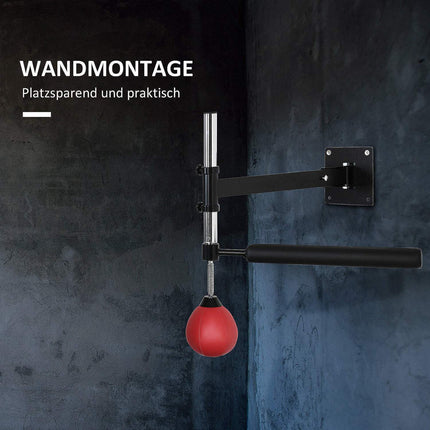 Boxing frame with foldable reflex bar, height adjustable