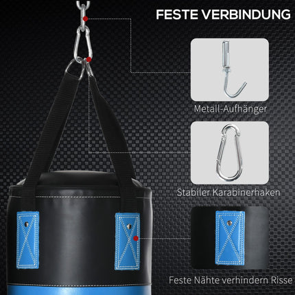 Punching bag, Filled, 100kg, Blue, Ø25 x 120 cm