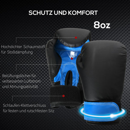 Punching bag, Filled, 100kg, Blue, Ø25 x 120 cm